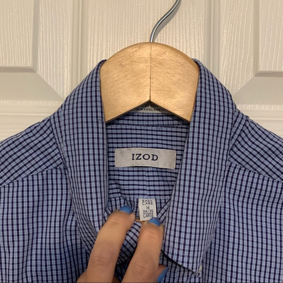 BUNDLE of 3 IZOD Button Down Collared Shirts Size M great Condition - Picture 9 of 14